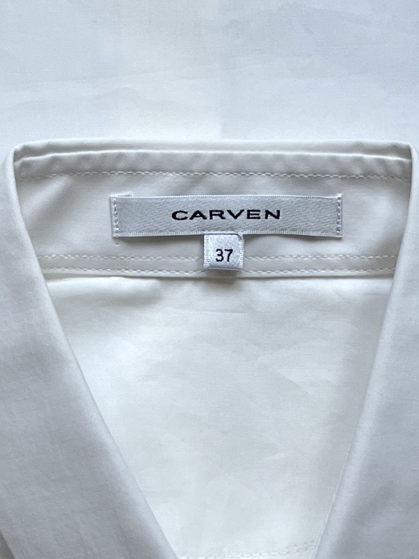 Carven ⚡️QUICK SALE⚡️Carven Logo Flowers White Long Sleeved Shirt Size M / US 6-8 / IT 42-44 - 3 Thumbnail