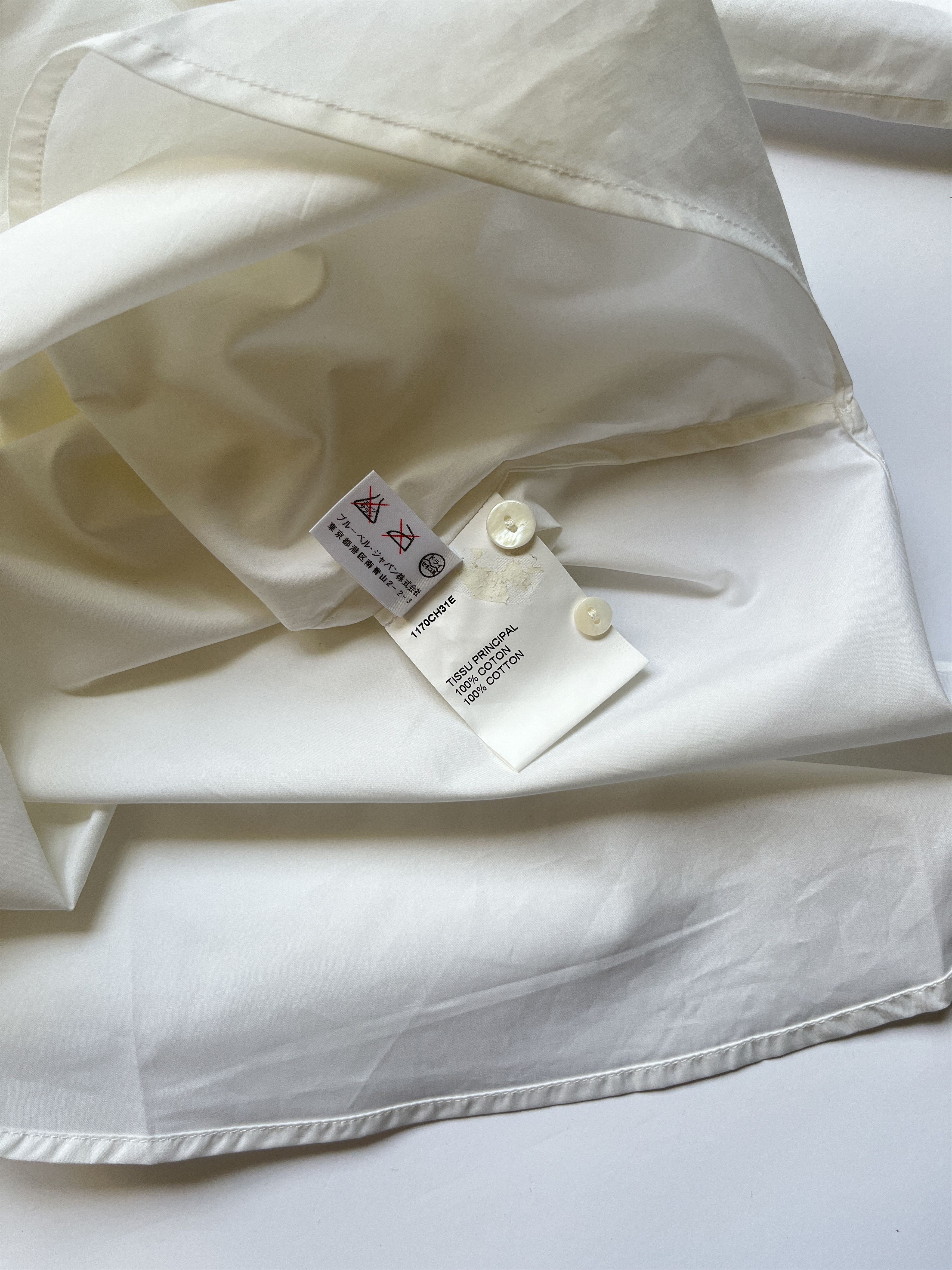 Carven ⚡️QUICK SALE⚡️Carven Logo Flowers White Long Sleeved Shirt Size M / US 6-8 / IT 42-44 - 5 Thumbnail