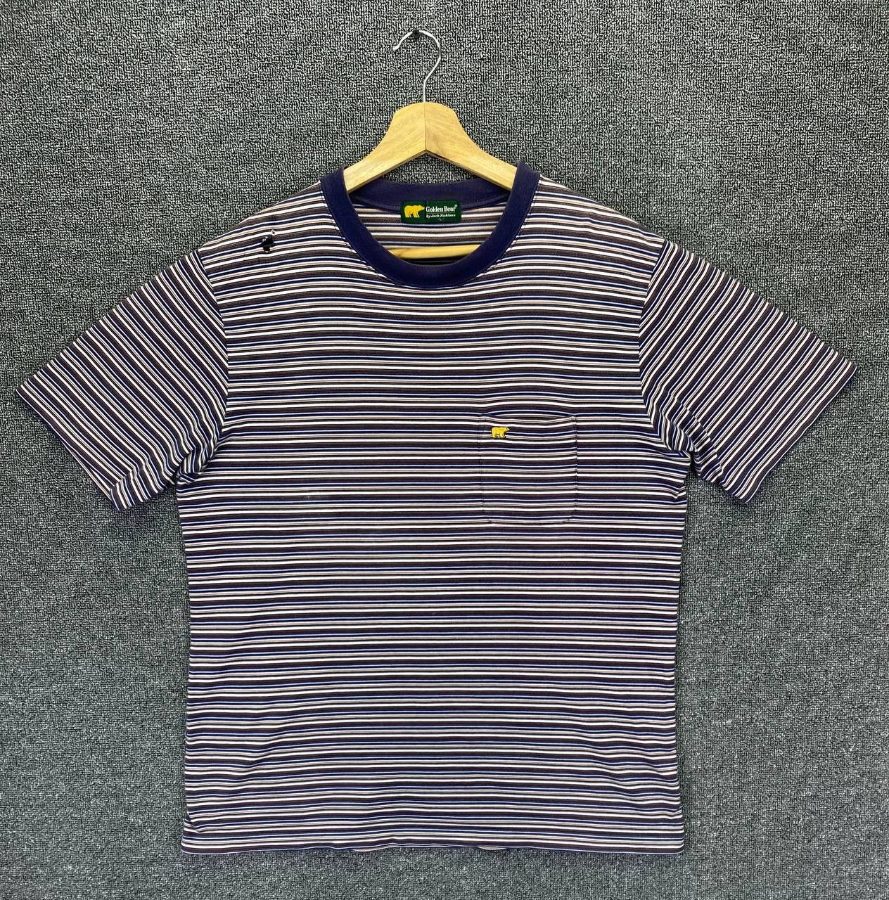 Vintage Vintage Golden Bear Over Striped Tee T Shirts Size US L / EU 52-54 / 3 - 1 Thumbnail