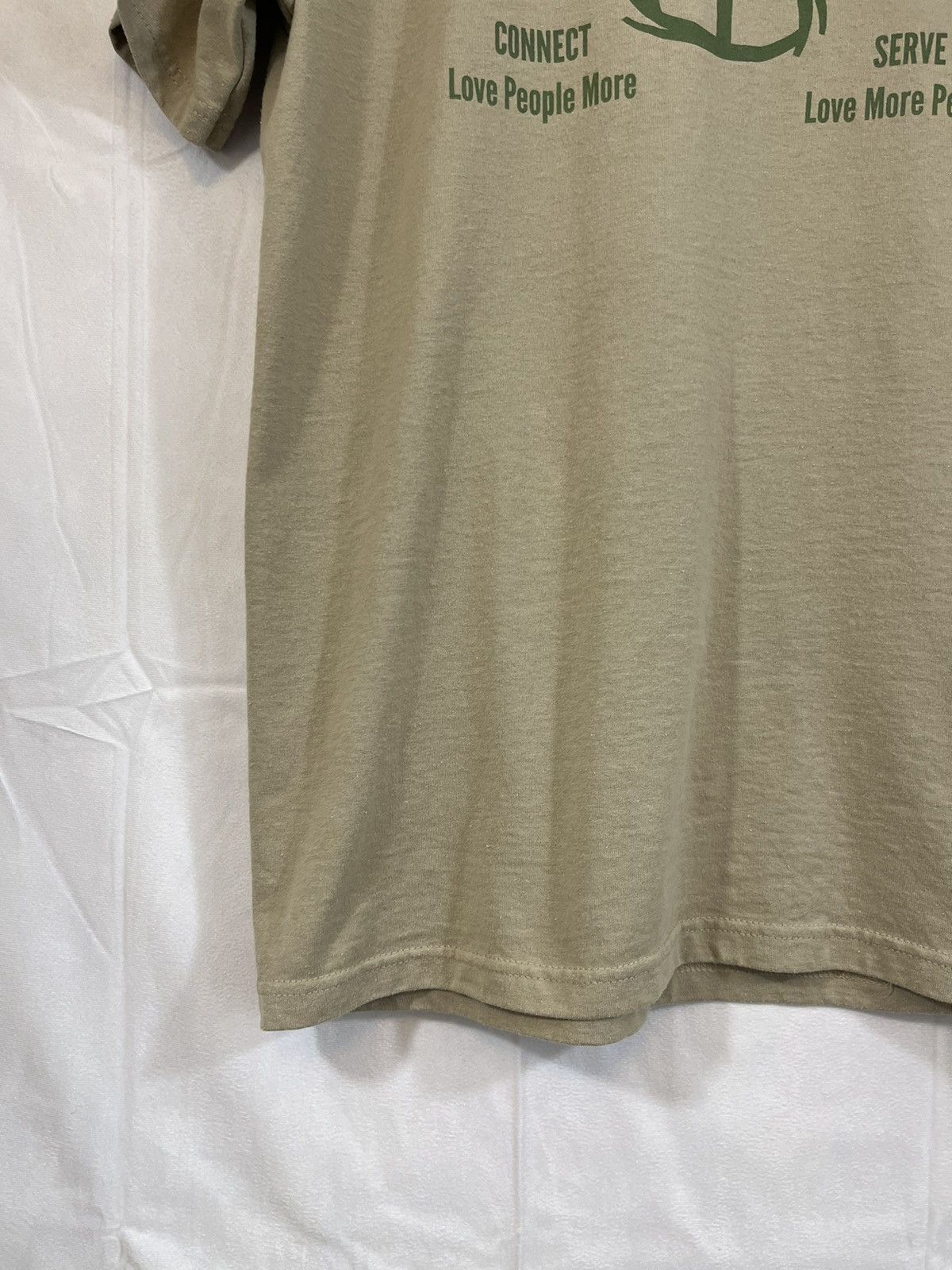 Vintage Love More Religious Worship Cross Graphic Tan Tee Size US M / EU 48-50 / 2 - 6 Thumbnail