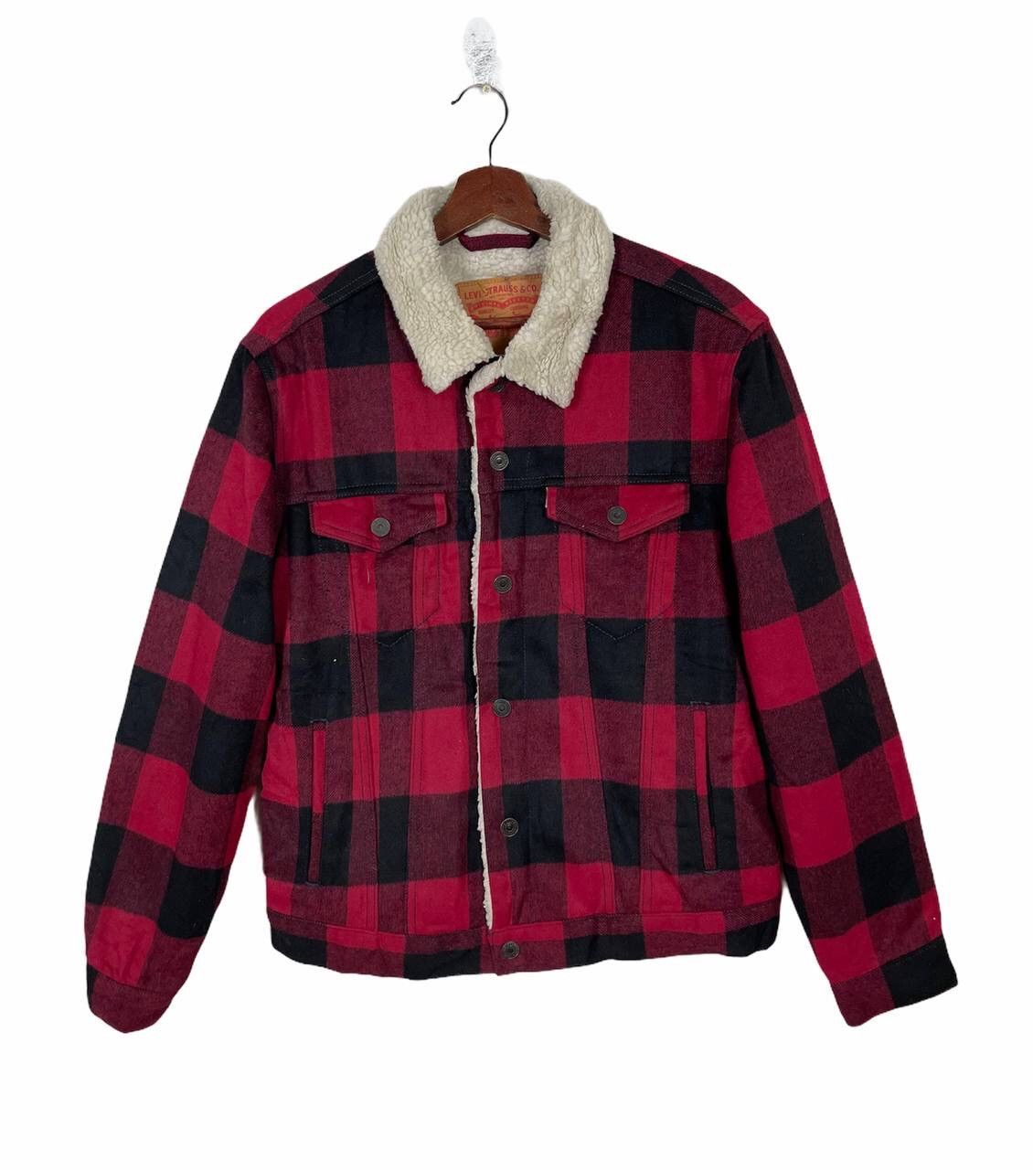 90’S WESTERN JACKET LEVI’S TARTAN SHEARLING STREETFASHION