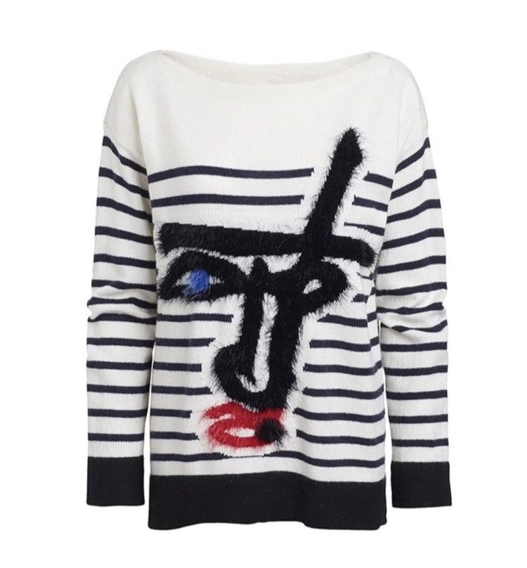 Jean Paul Gaultier Jean Paul Gaultier Lindex Picasso Face striped sweater Size S / US 4 / IT 40 - 2 Thumbnail