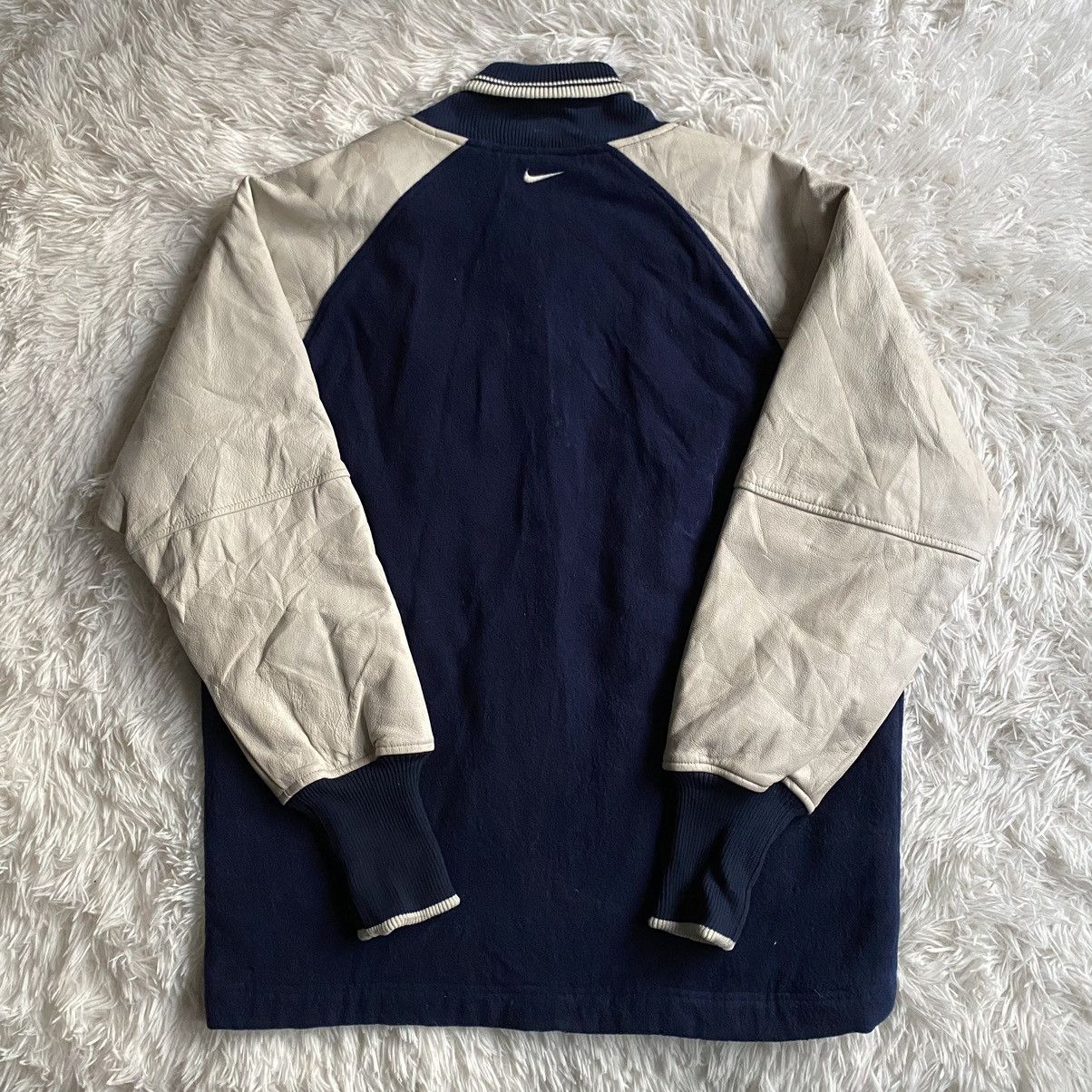 Nike Rare Vintage Nike 90s Leather Varsity Jacket Size US L / EU 52-54 / 3 - 2 Thumbnail