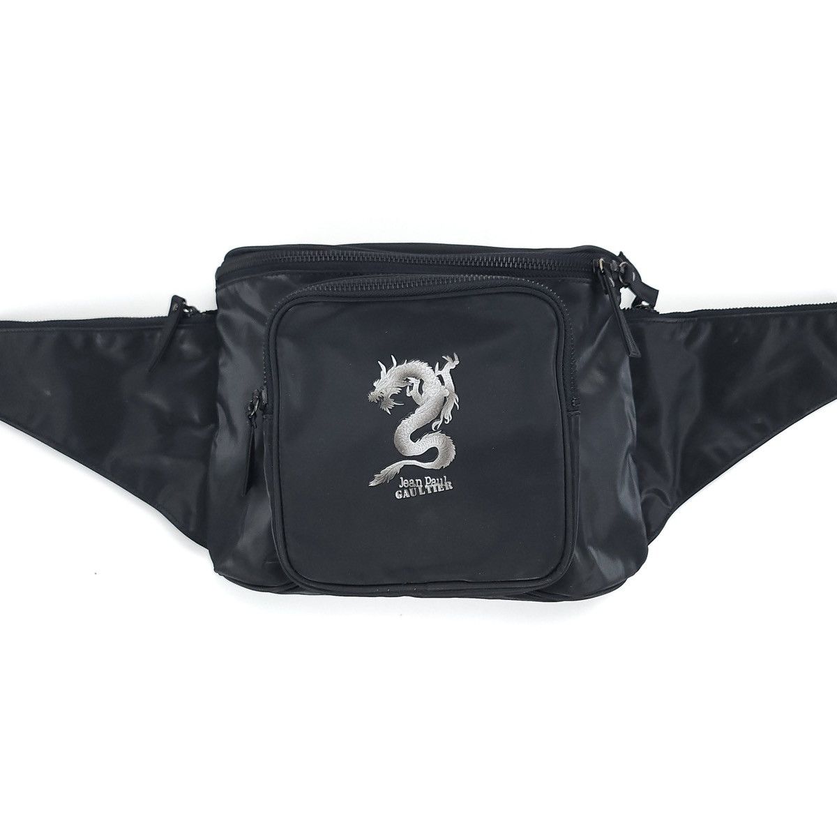 Jean Paul GAULTIER Dragon vinyl waist pouch Black