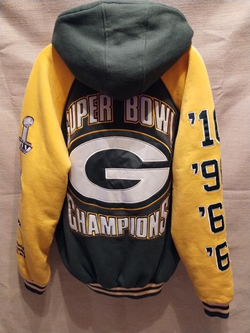 Vintage Rare Green Bay Packers Football Superbowl NFL Jacket Large