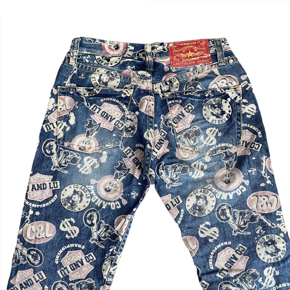 Japanese Brand Japanese Brand Co & Lu All Overprints Denim Hysteric Jeans Size US 31 - 6 Thumbnail
