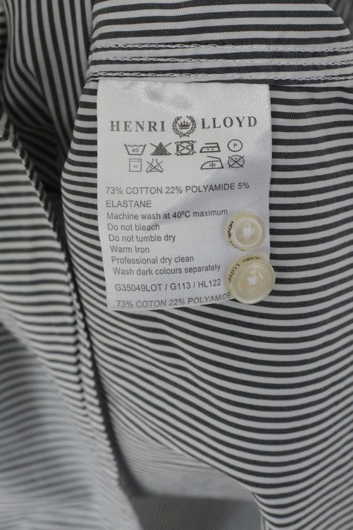 Henri Lloyd Henri Lloyd Men L Casual Shirt Gray Striped Top 6435 Size US L / EU 52-54 / 3 - 6 Thumbnail