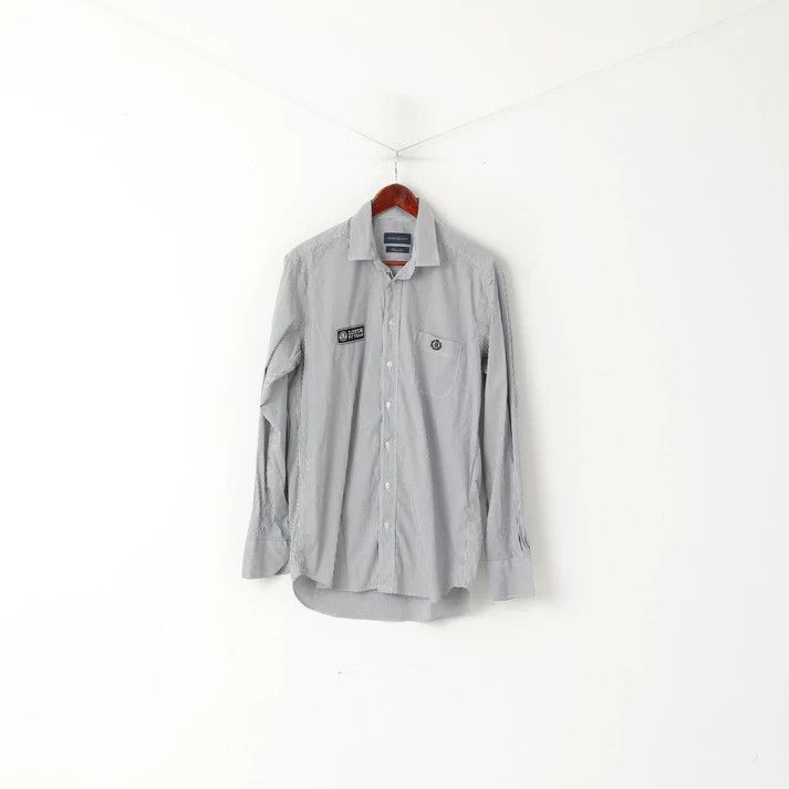 Henri Lloyd Henri Lloyd Men L Casual Shirt Gray Striped Top 6435 Size US L / EU 52-54 / 3 - 2 Thumbnail
