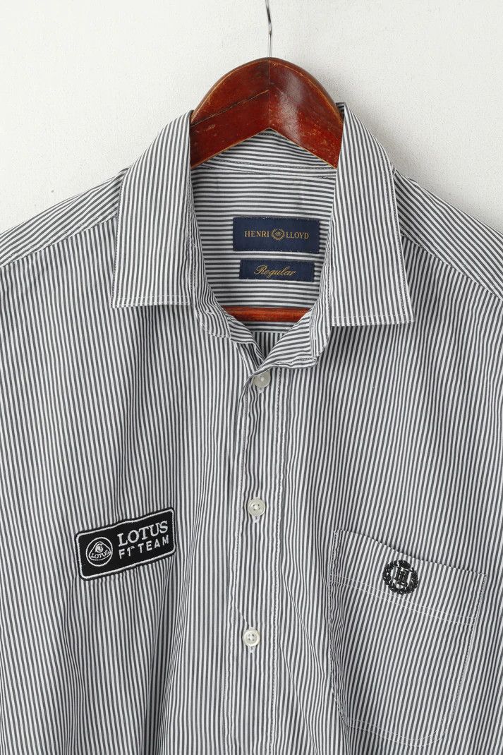 Henri Lloyd Henri Lloyd Men L Casual Shirt Gray Striped Top 6435 Size US L / EU 52-54 / 3 - 3 Thumbnail