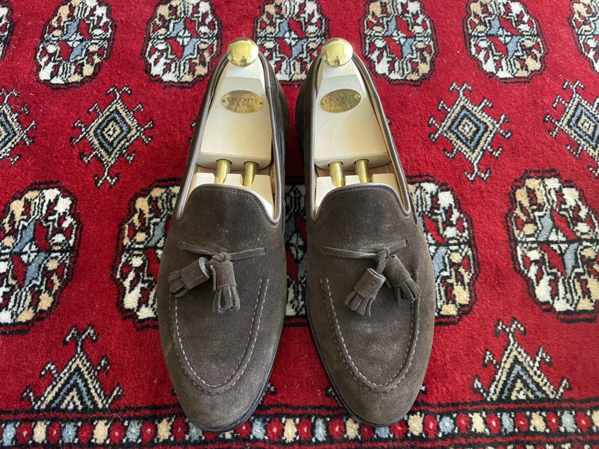 Crockett & Jones Crockett & Jones - CAVENDISH DARK BROWN CALF SUEDE - 8.5E Size US 8.5 / EU 41-42 - 4 Thumbnail