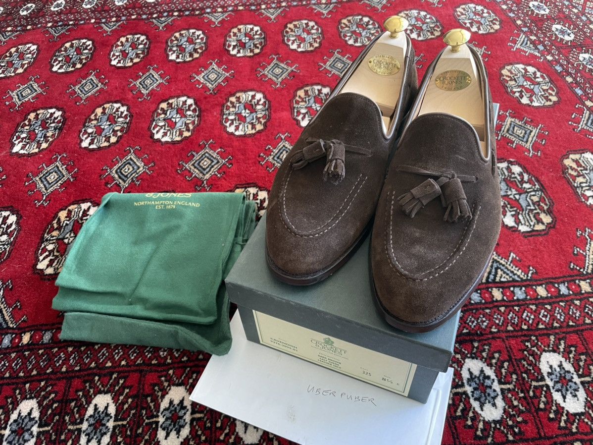Crockett & Jones Crockett & Jones - CAVENDISH DARK BROWN CALF SUEDE - 8.5E Size US 8.5 / EU 41-42 - 3 Thumbnail