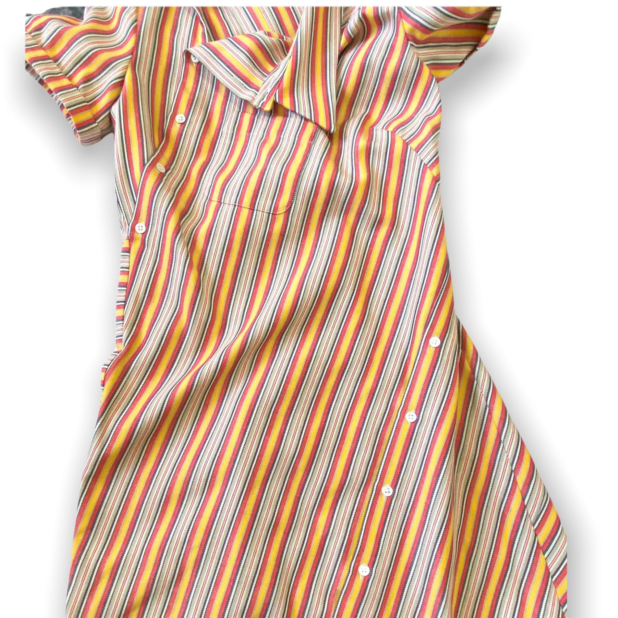 MONSE NWT Monse Stripe Open Back Deconstructed Dress, Cotton Blend Size XS / US 0-2 / IT 36-38 - 7 Thumbnail