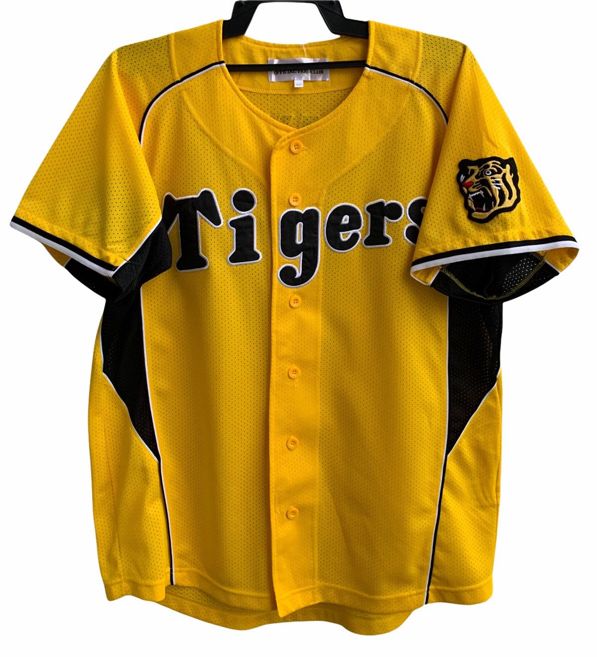 NEW MIZUNO Japan NPB HANSHIN TIGERS Baseball Jersey MEDIUM WHITE Black Home