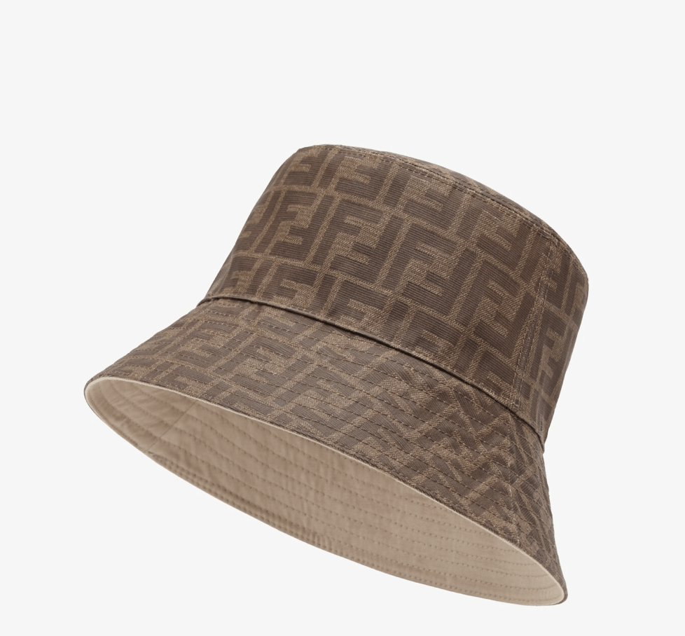 Fendi Reversible Fendi 2022 Brown Tech Fabric Bucket Hat Size ONE SIZE - 1 Thumbnail