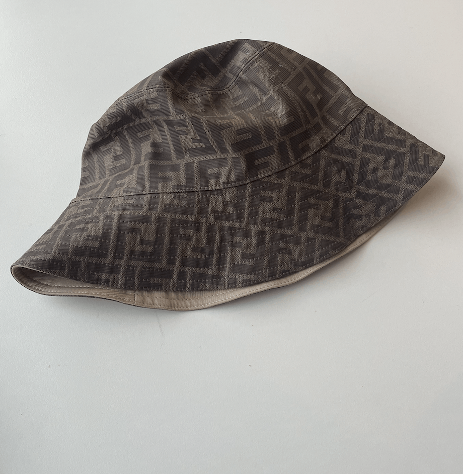 Fendi Reversible Fendi 2022 Brown Tech Fabric Bucket Hat Size ONE SIZE - 6 Thumbnail