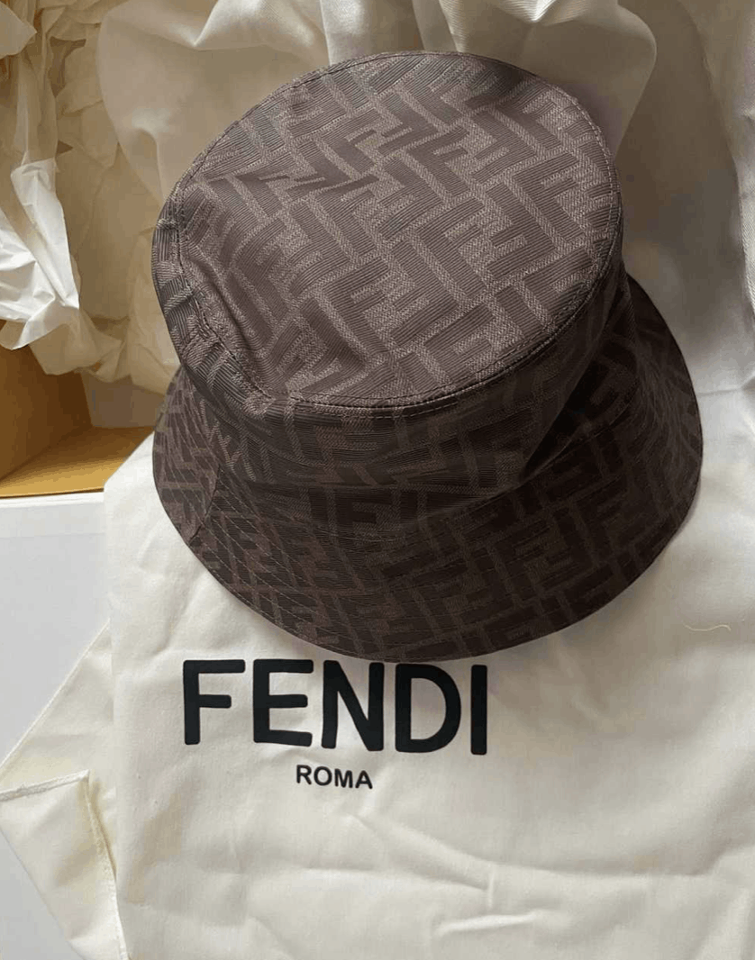 Fendi Reversible Fendi 2022 Brown Tech Fabric Bucket Hat Size ONE SIZE - 9 Thumbnail