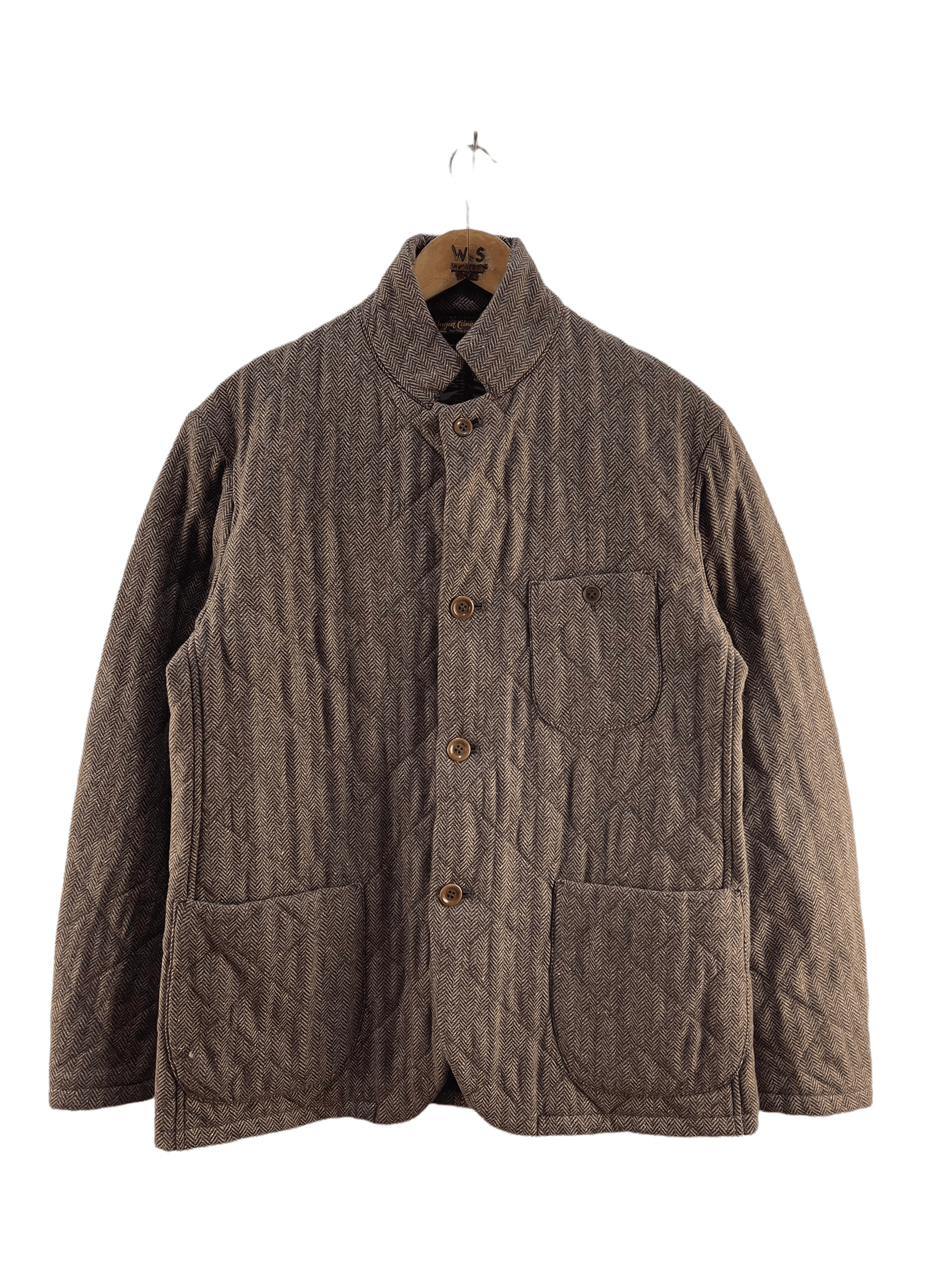 image of Sugar Cane Co Vintage Sugar Cane & Co Wool Jacket in Brown, Men's (Size Medium)