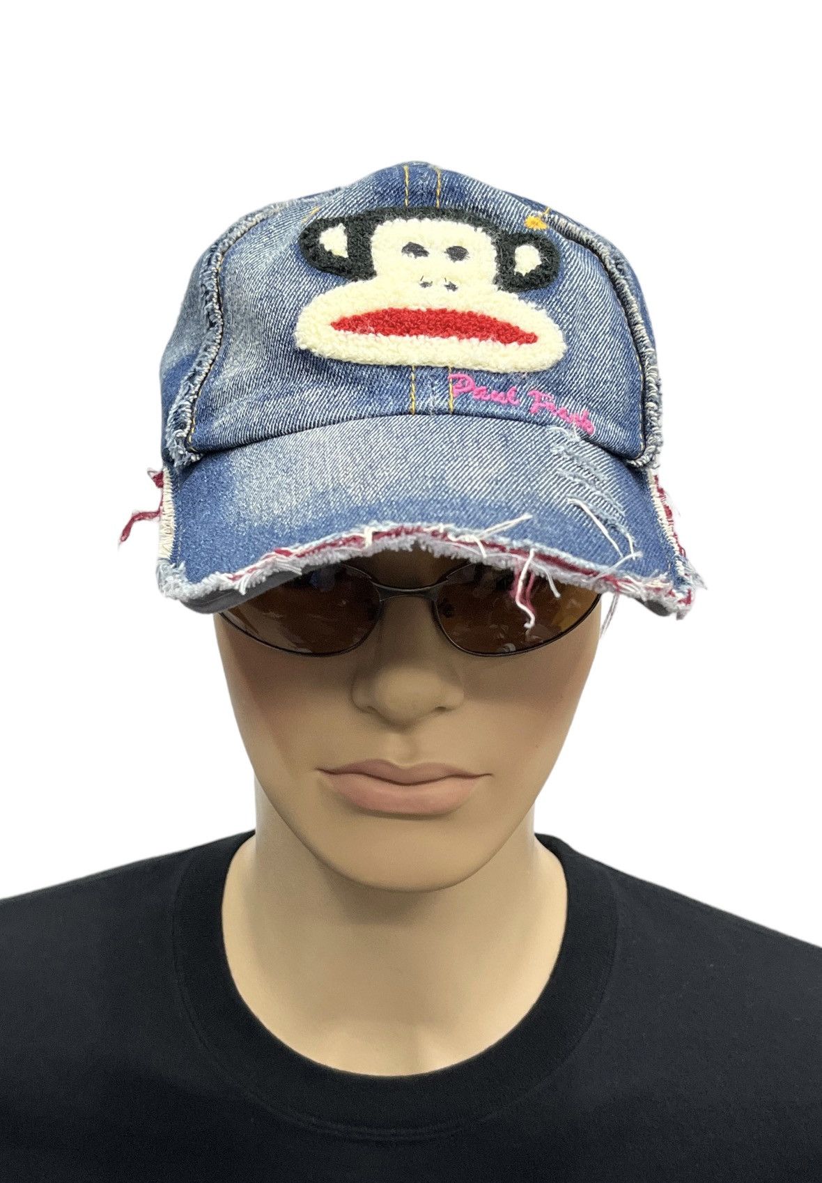 Paul Frank DOPE🔥 PAUL FRANK Big Embroidered Logo Distressed Denim Hat Size ONE SIZE - 5 Thumbnail