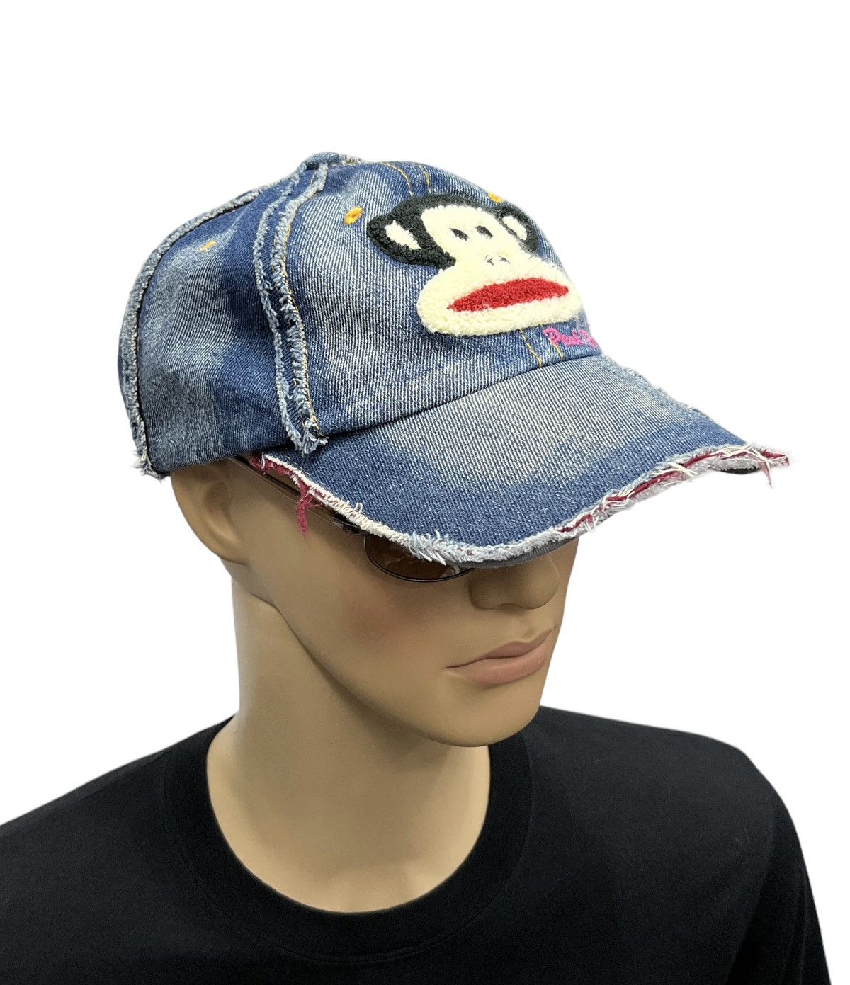 Paul Frank DOPE🔥 PAUL FRANK Big Embroidered Logo Distressed Denim Hat Size ONE SIZE - 4 Thumbnail