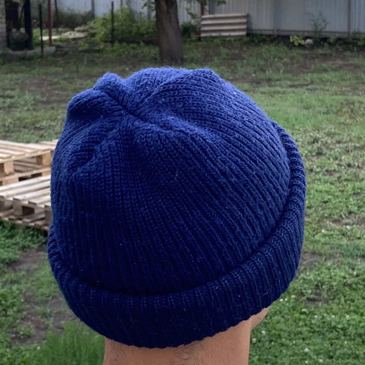 Nike × Vintage Vintage Nike swoosh beanie blue hat Size ONE SIZE - 5 Thumbnail