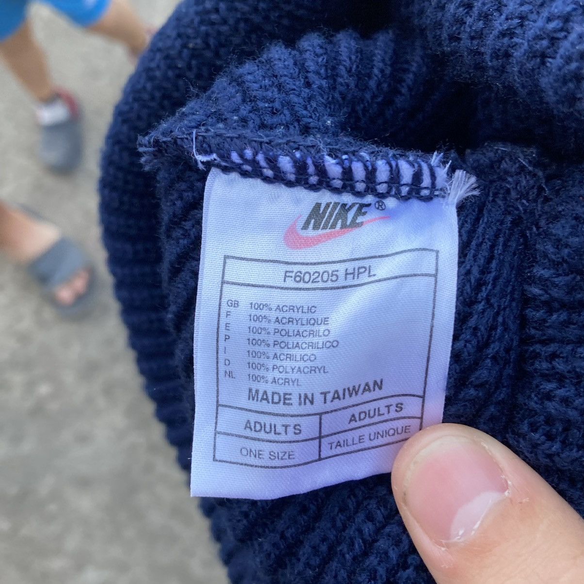 Nike × Vintage Vintage Nike swoosh beanie blue hat Size ONE SIZE - 8 Thumbnail