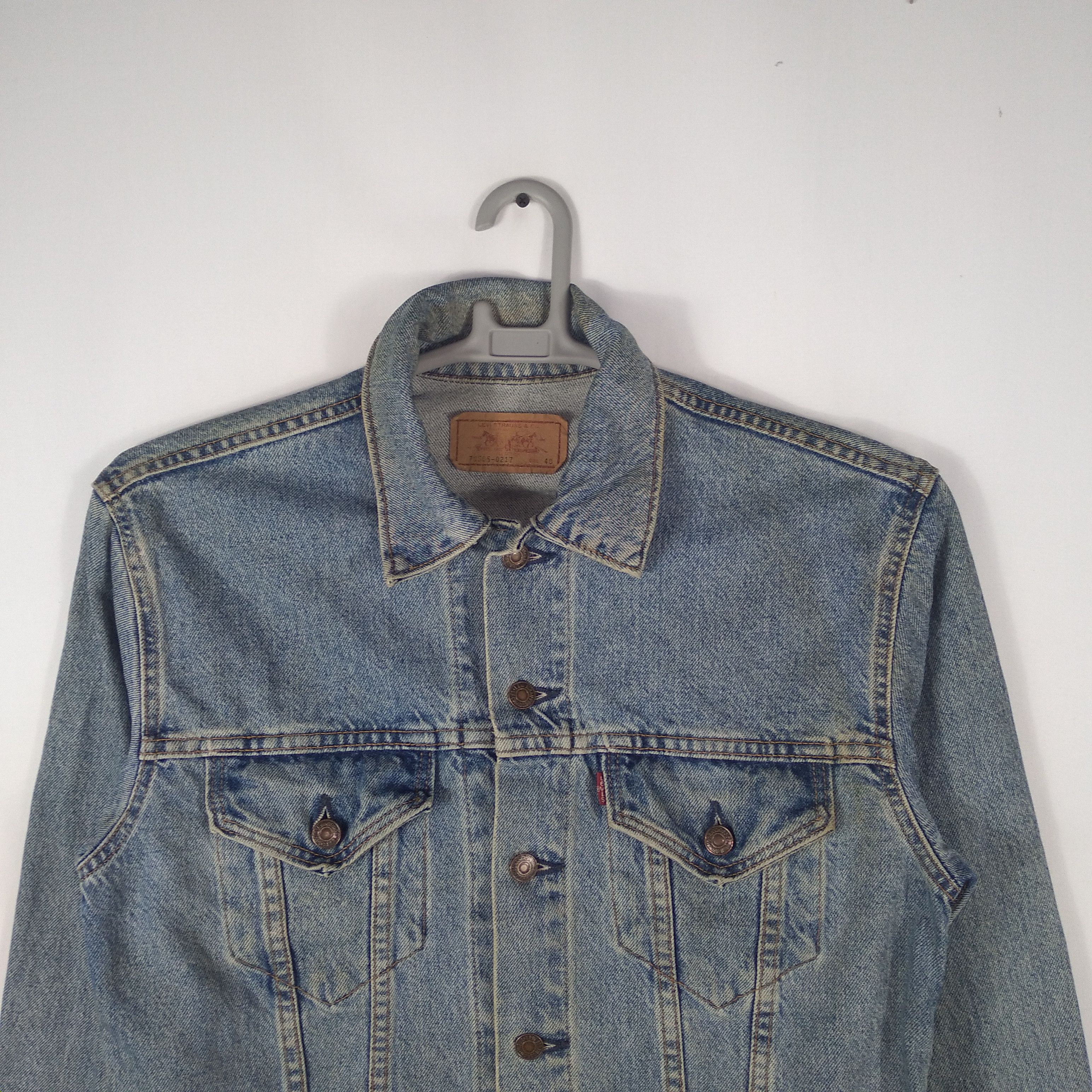 Levi's Vintage Clothing × Vintage 🔥OG🔥Vintage 90s Levis Trucker Denim Jacket Western Jacket Size US S / EU 44-46 / 1 - 2 Thumbnail