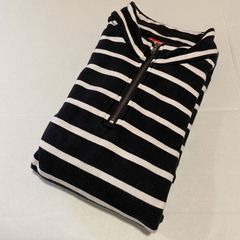 Supreme striped clearance half zip sweater