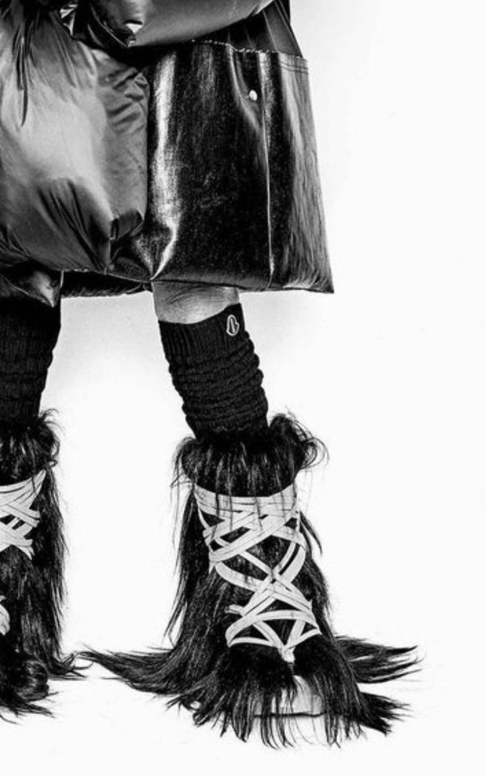 Moncler × Rick Owens FW20 Thigh High Stocking Socks Black OneSize Size ONE SIZE - 1 Thumbnail