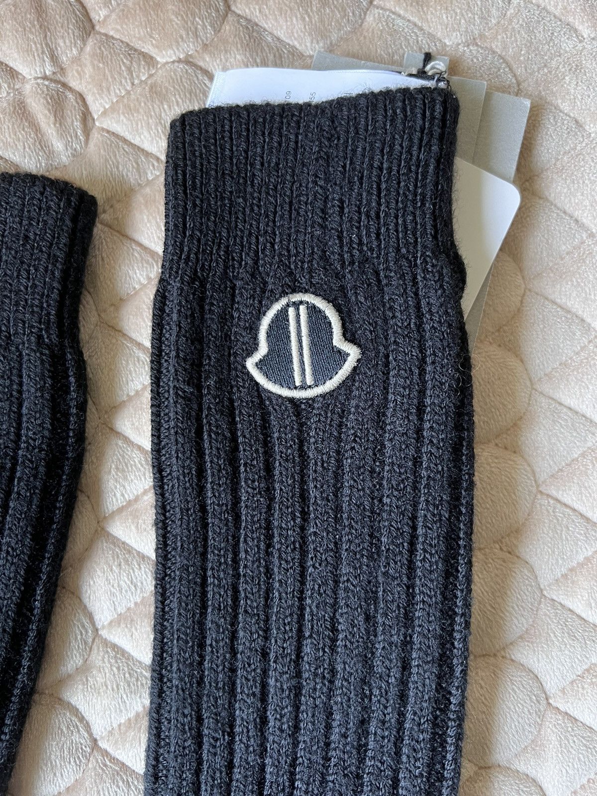 Moncler × Rick Owens FW20 Thigh High Stocking Socks Black OneSize Size ONE SIZE - 4 Thumbnail