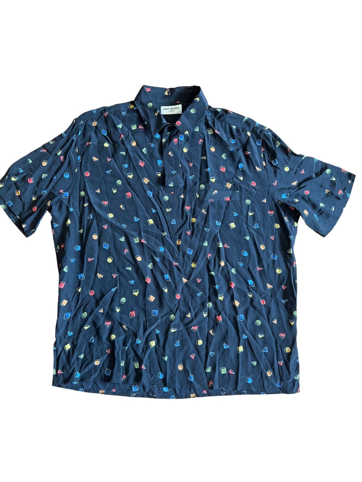 Hedi Slimane × Saint Laurent Paris SAINT LAURENT FW19 SHIRT Size US XL / EU 56 / 4 - 1 Thumbnail
