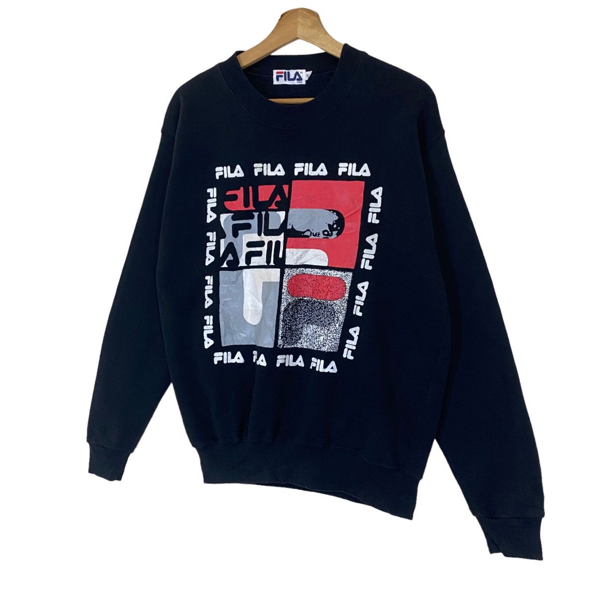 Fila × Vintage Vintage 90s Fila Big Logo Crewneck Sweatshirt Size M Size US M / EU 48-50 / 2 - 3 Thumbnail