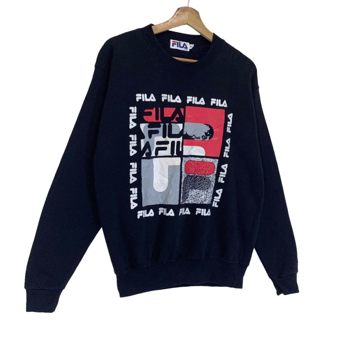Fila × Vintage Vintage 90s Fila Big Logo Crewneck Sweatshirt Size M Size US M / EU 48-50 / 2 - 2 Thumbnail