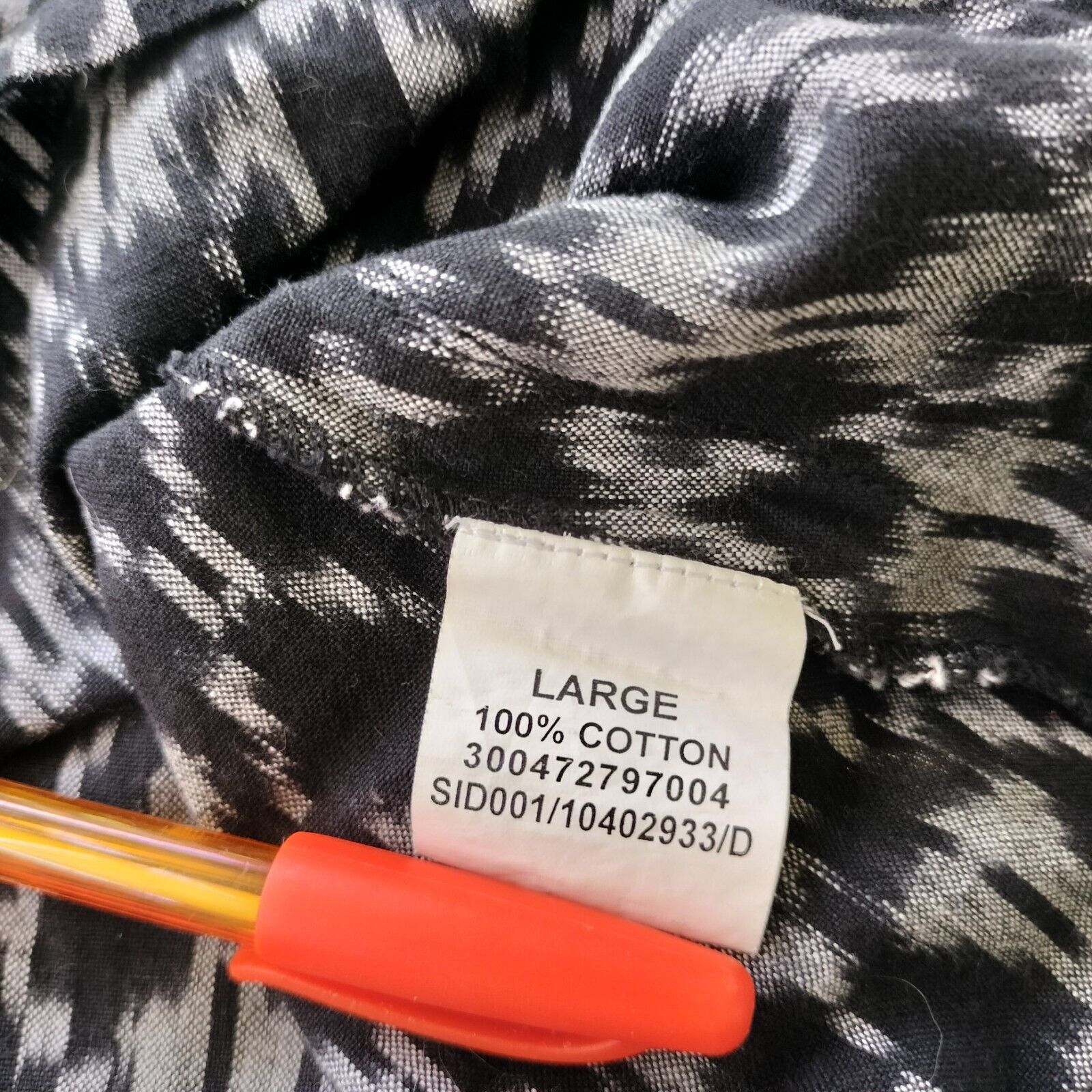 Designer Bombay Paisley Size 10 12 Top Blouse Black Grey Short Sleeve Size M / US 6-8 / IT 42-44 - 6 Thumbnail
