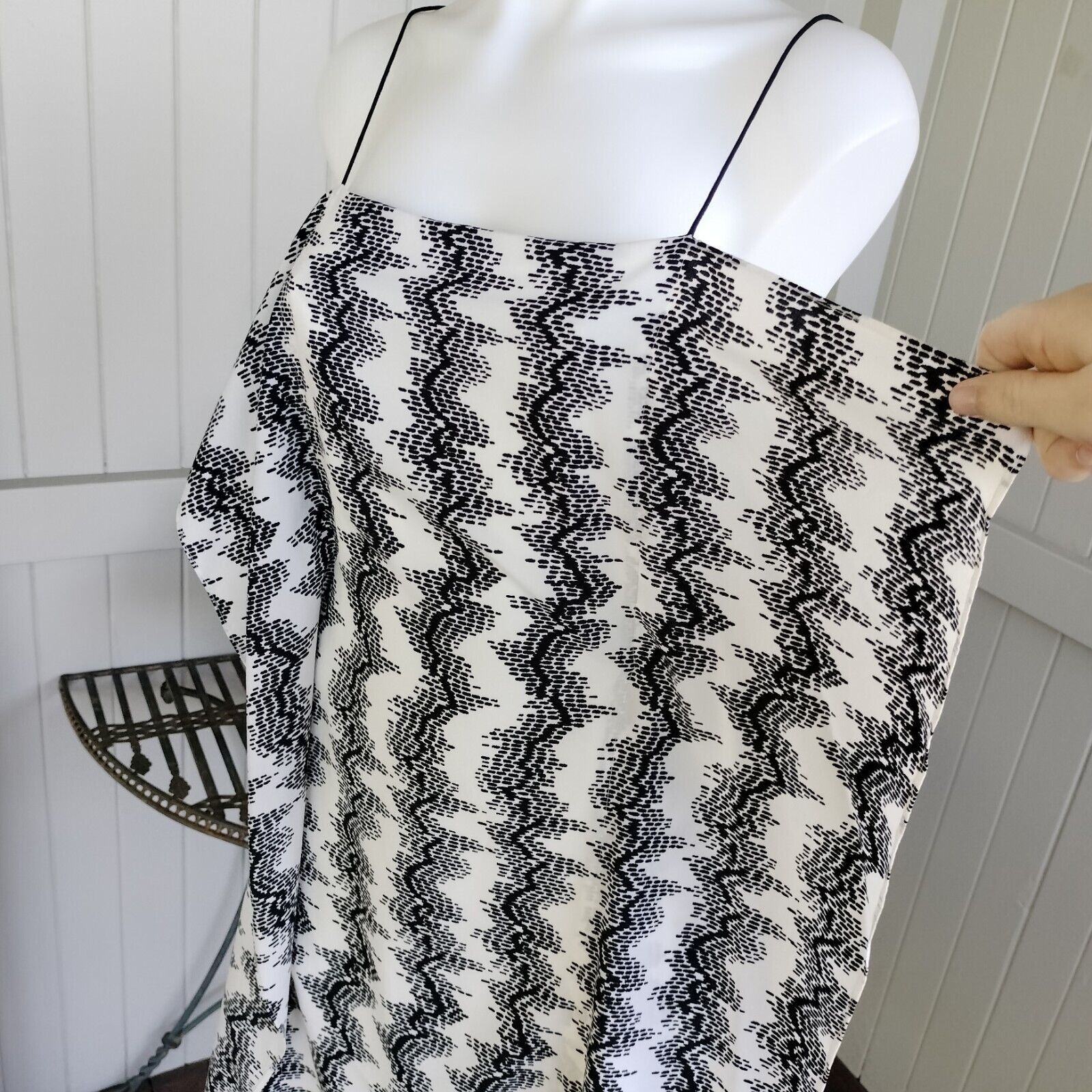 Country Road × Designer Country Road Size 10 Dress Ruffle Shift Abstract Tie Waist Size M / US 6-8 / IT 42-44 - 7 Thumbnail