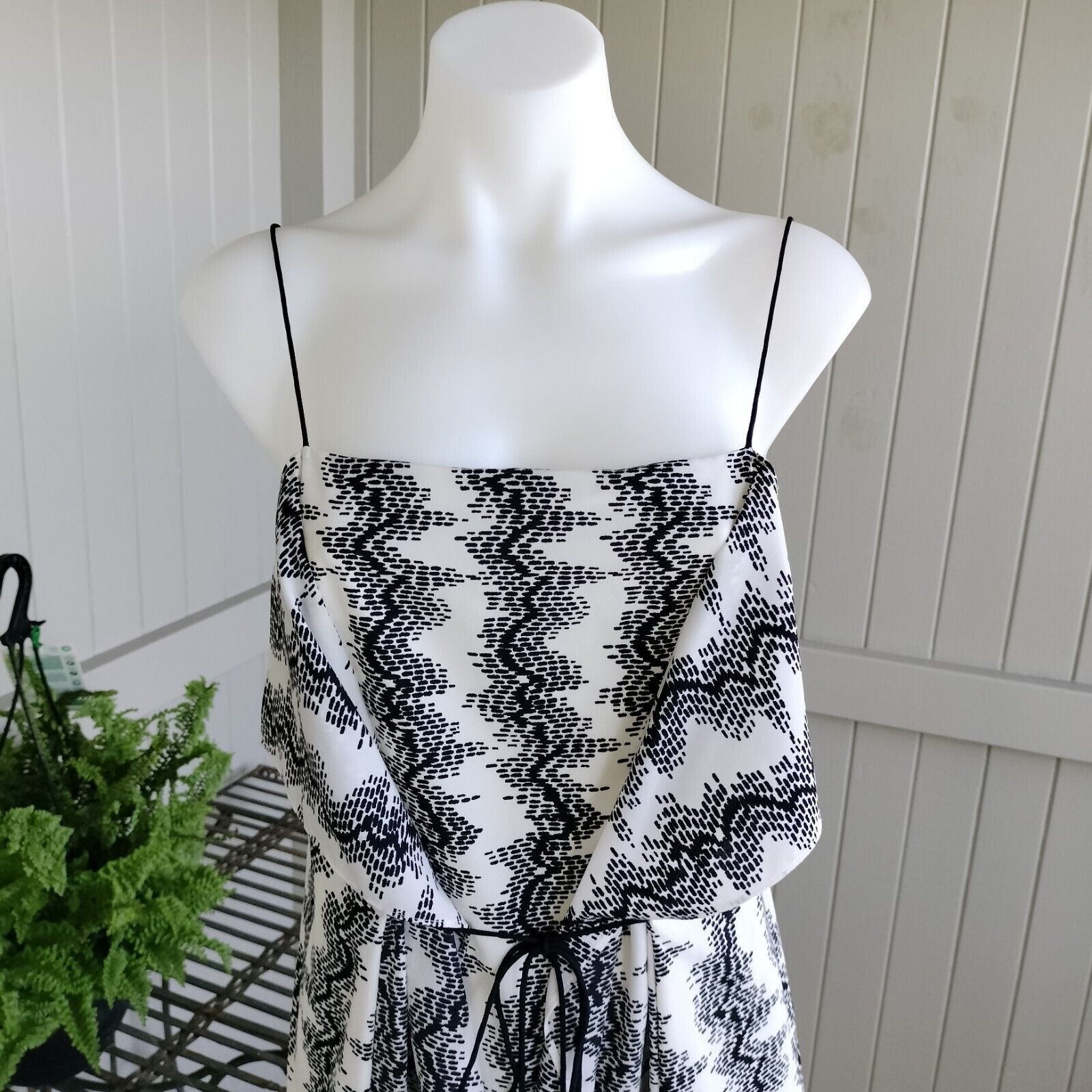 Country Road × Designer Country Road Size 10 Dress Ruffle Shift Abstract Tie Waist Size M / US 6-8 / IT 42-44 - 5 Thumbnail