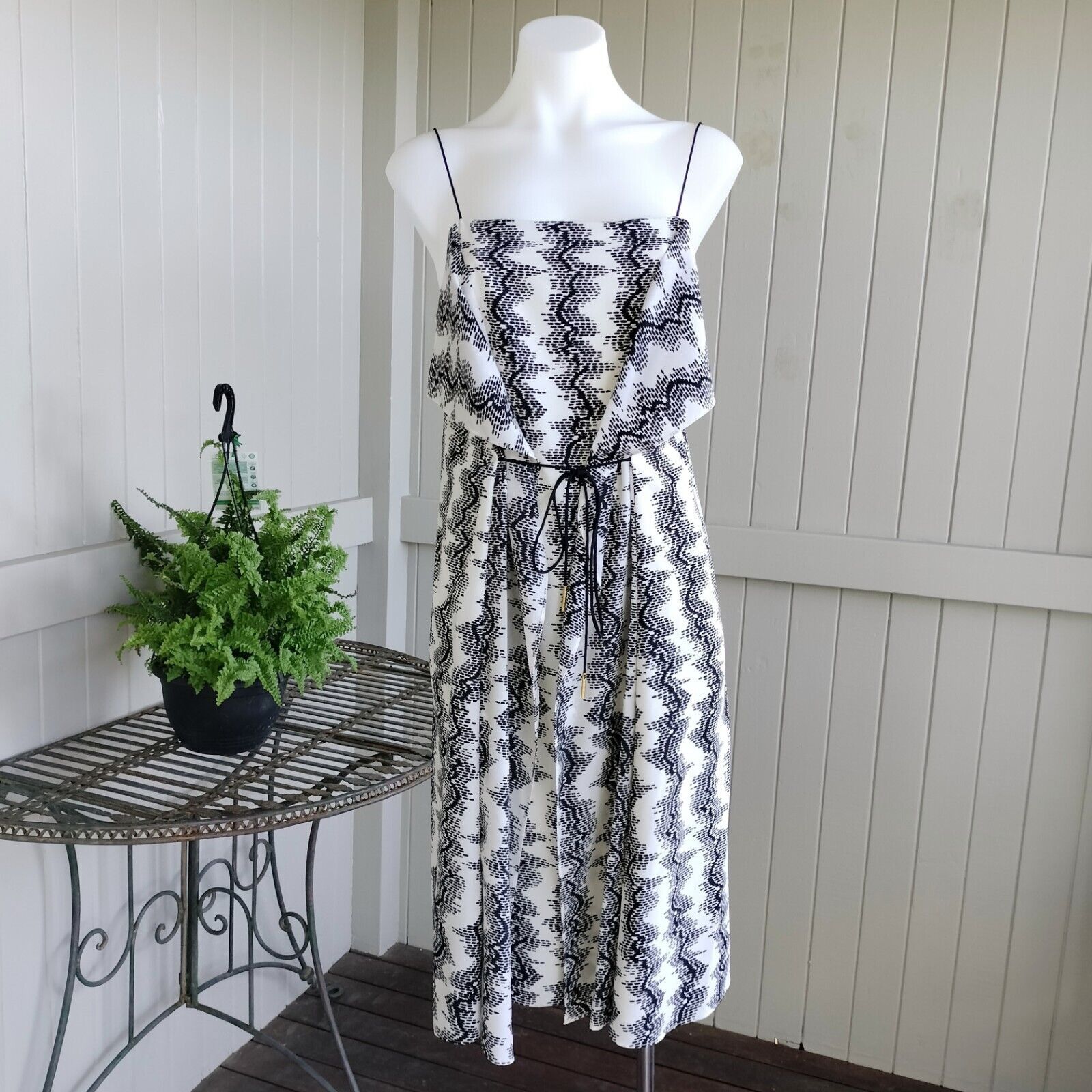 Country Road × Designer Country Road Size 10 Dress Ruffle Shift Abstract Tie Waist Size M / US 6-8 / IT 42-44 - 1 Thumbnail