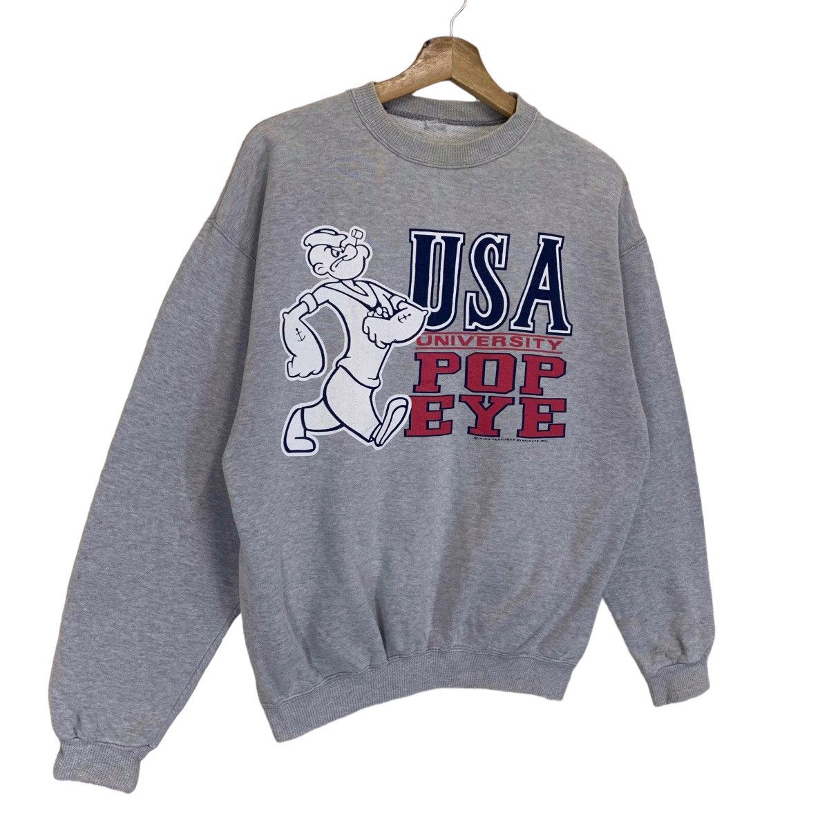 Japanese Brand × Vintage Vintage USA University Popeye Big Logo Crewneck Sweatshirt Size US M / EU 48-50 / 2 - 2 Thumbnail