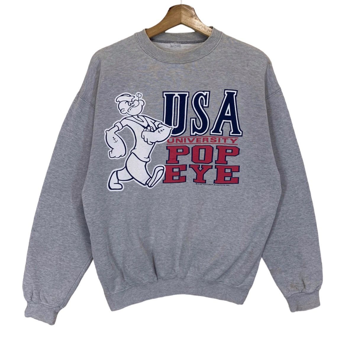 Vintage USA University Popeye Big Logo Crewneck Sweatshirt