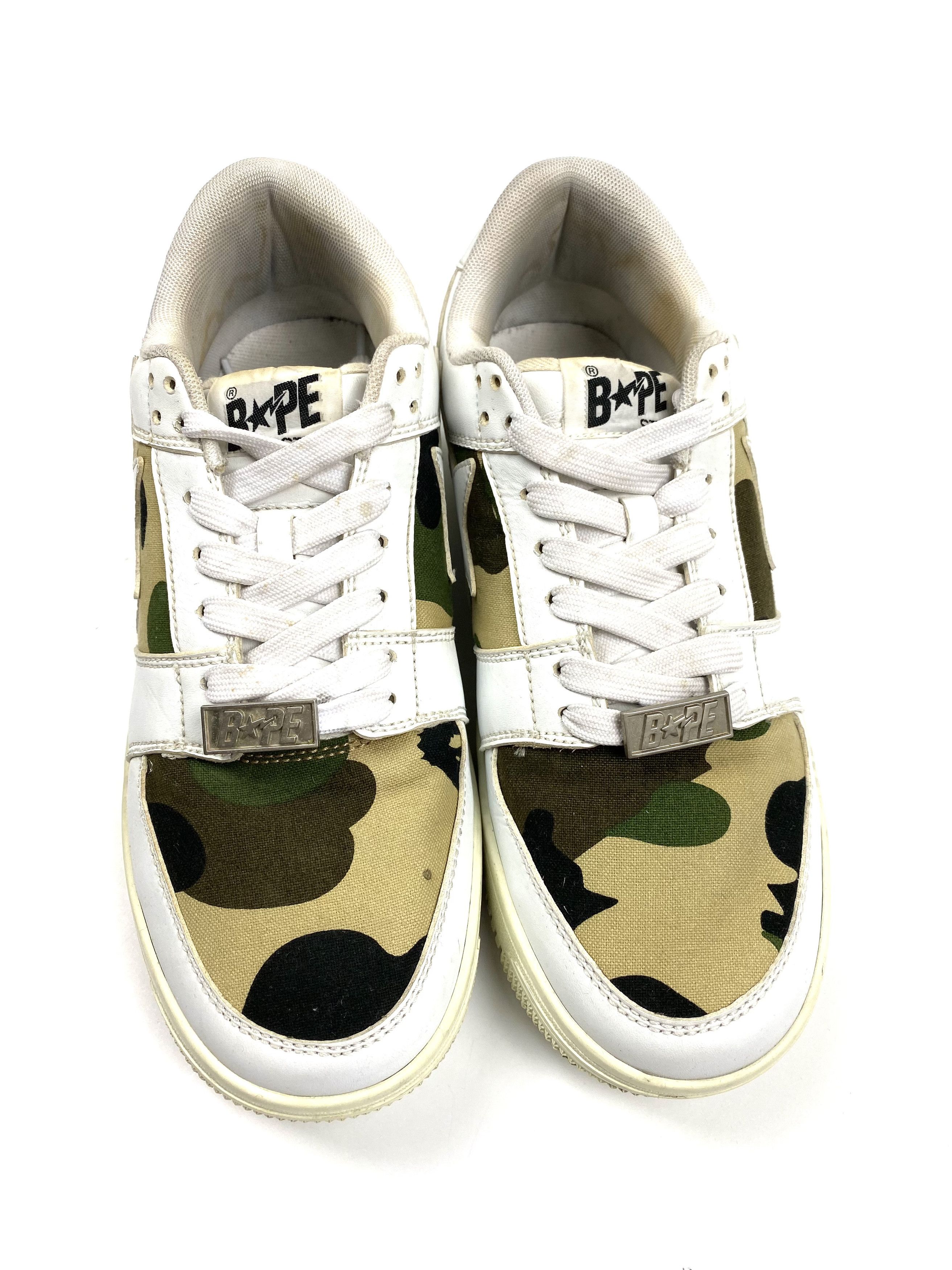 Bape BAPESTA Camo Toe White Low top Size US 9 / EU 42 - 3 Thumbnail