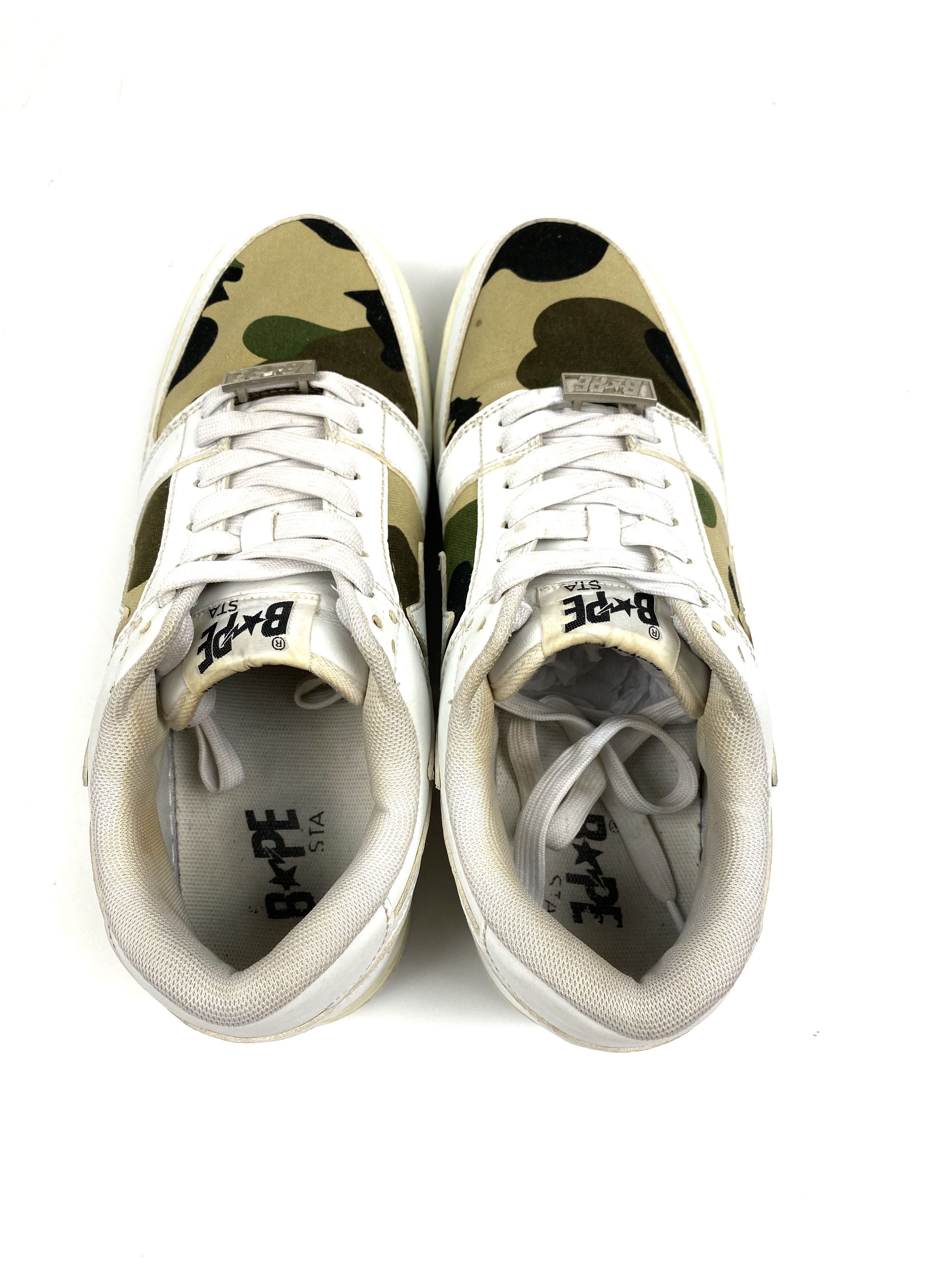 Bape BAPESTA Camo Toe White Low top Size US 9 / EU 42 - 6 Thumbnail