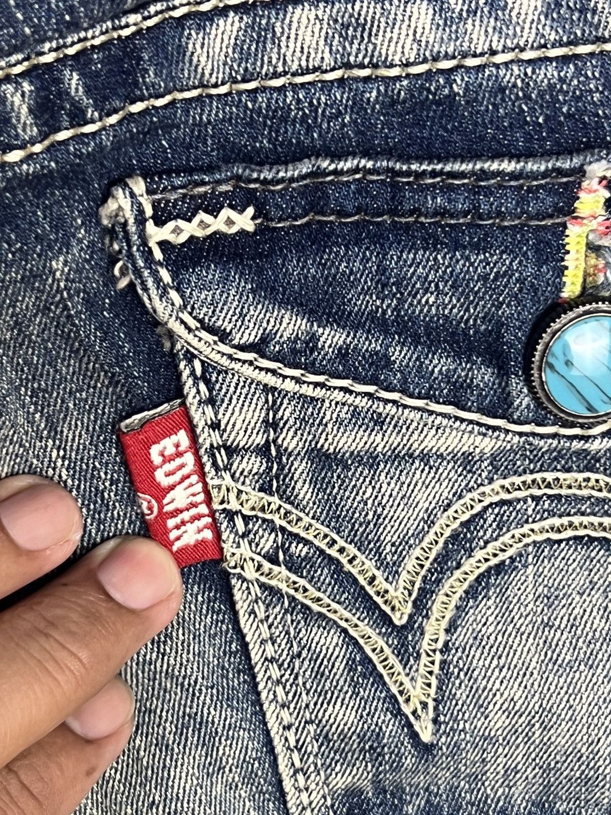 Edwin × Vintage Edwin Tapered Denim Acid Wash Style Size 30" / US 8 / IT 44 - 12 Thumbnail