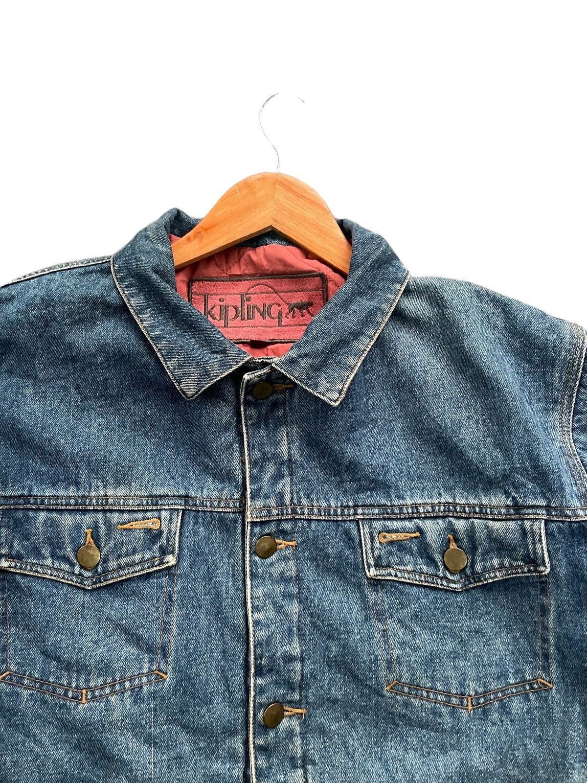 Designer Vintage & Rare Kipling Reverseable Denim Jacket Size US XL / EU 56 / 4 - 5 Thumbnail