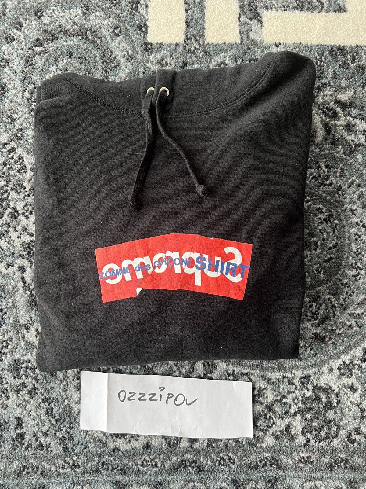 Pre-owned Comme Des Garcons X Supreme Cdg Shirt Box Logo Hoodie