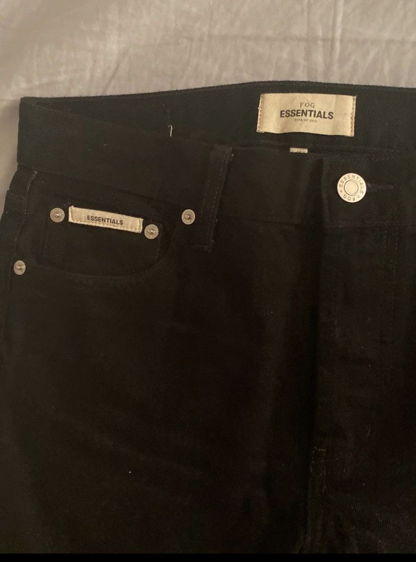 Fear of God Fear of God Essentials Black Skinny Tapered Jeans Size US 30 / EU 46 - 2 Thumbnail