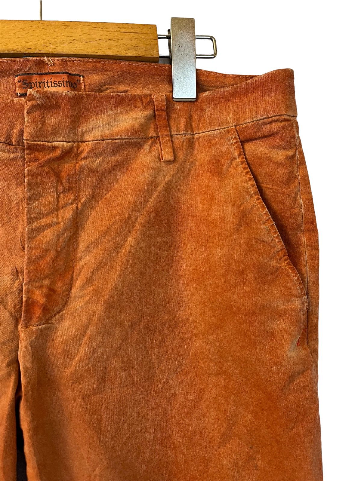 Japanese Brand DONDUP ITALIAN DESIGNER CASUAL PANTS WAXED ORANGE COLOUR Size US 30 / EU 46 - 9 Thumbnail