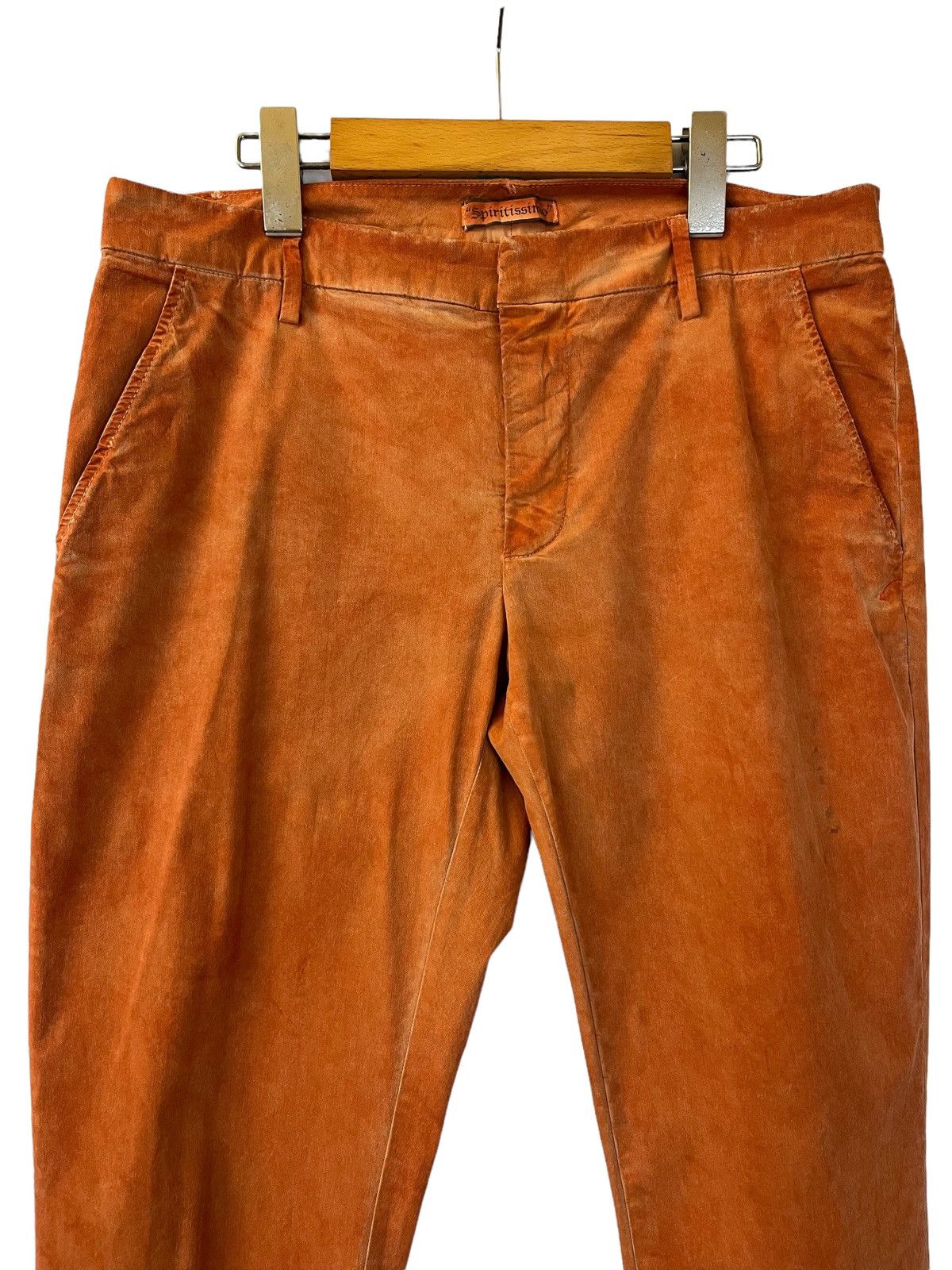 Japanese Brand DONDUP ITALIAN DESIGNER CASUAL PANTS WAXED ORANGE COLOUR Size US 30 / EU 46 - 3 Thumbnail