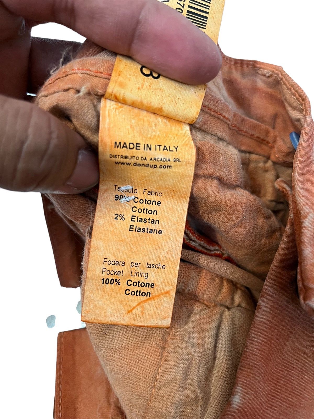 Japanese Brand DONDUP ITALIAN DESIGNER CASUAL PANTS WAXED ORANGE COLOUR Size US 30 / EU 46 - 17 Thumbnail