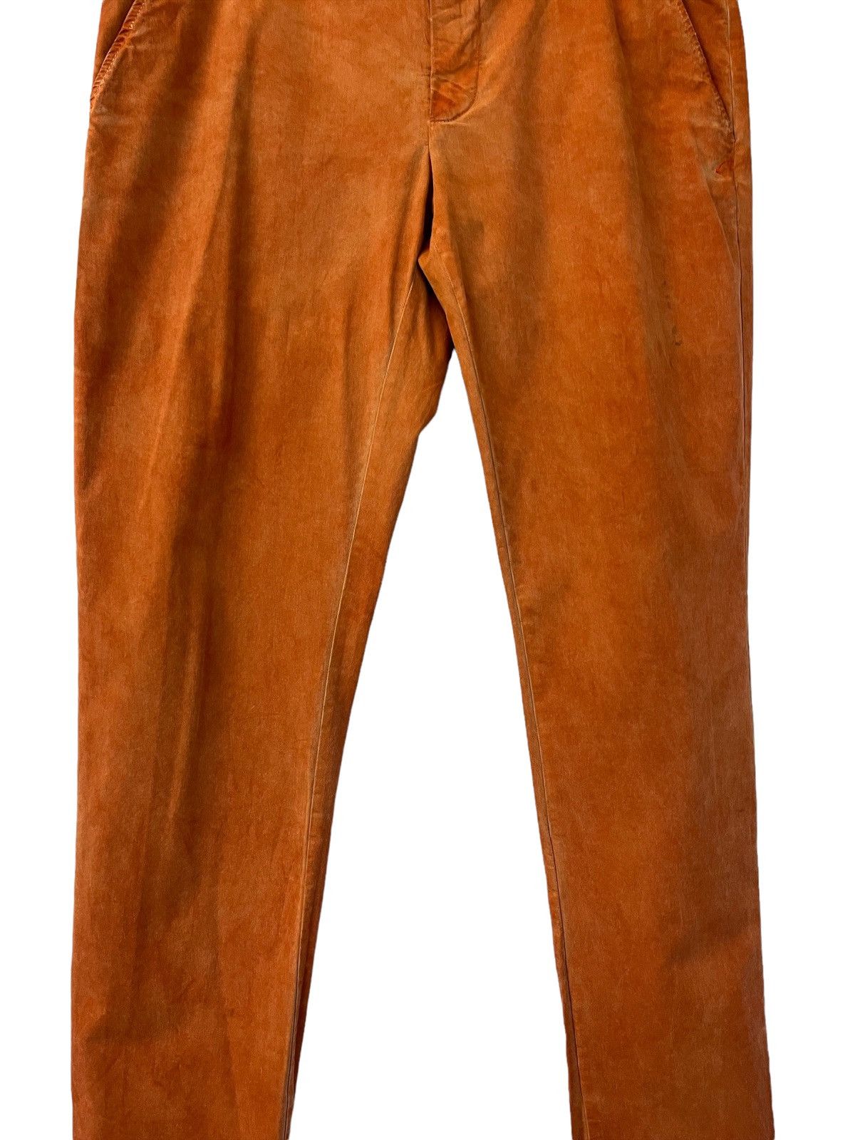 Japanese Brand DONDUP ITALIAN DESIGNER CASUAL PANTS WAXED ORANGE COLOUR Size US 30 / EU 46 - 4 Thumbnail