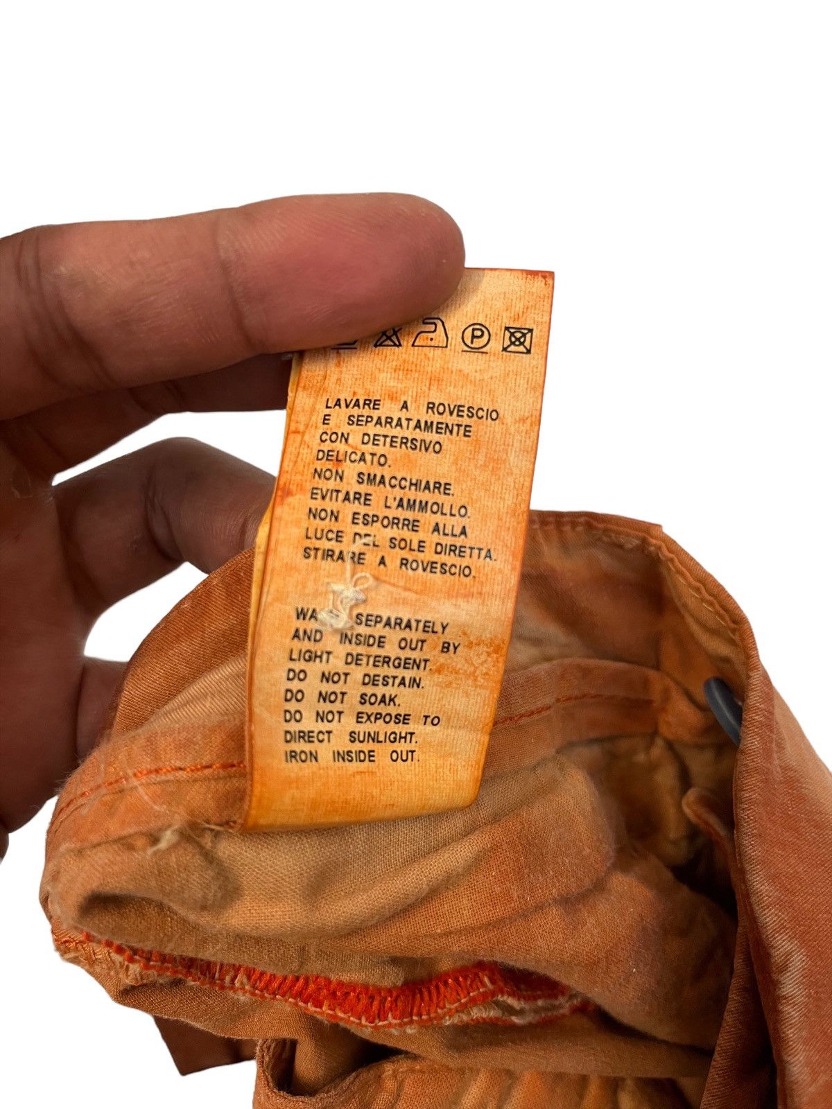 Japanese Brand DONDUP ITALIAN DESIGNER CASUAL PANTS WAXED ORANGE COLOUR Size US 30 / EU 46 - 19 Thumbnail