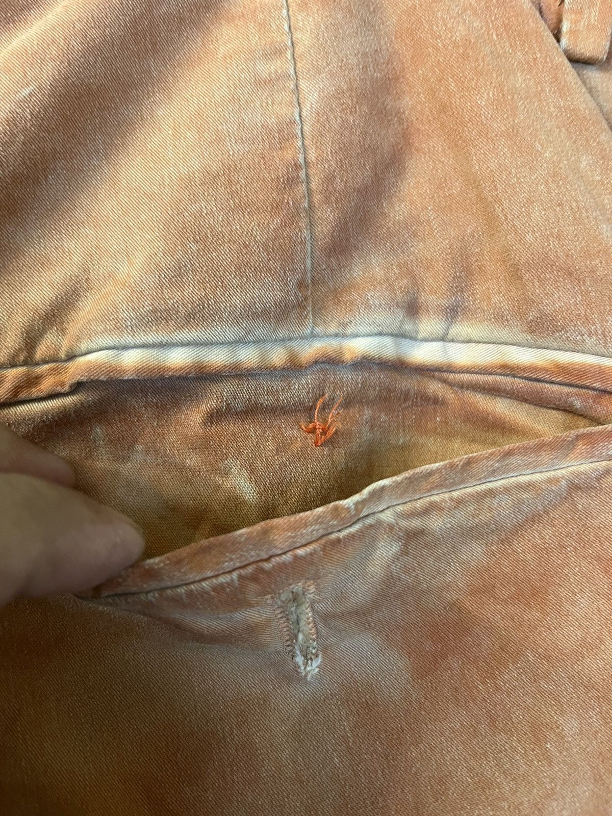 Japanese Brand DONDUP ITALIAN DESIGNER CASUAL PANTS WAXED ORANGE COLOUR Size US 30 / EU 46 - 24 Thumbnail